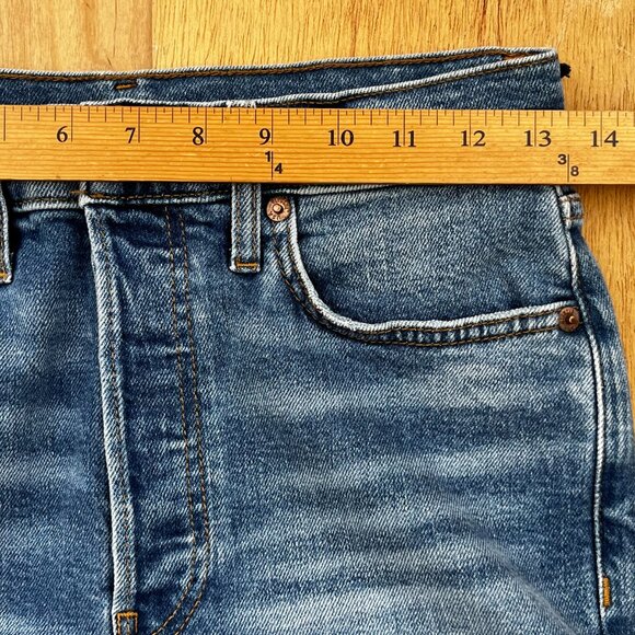 RE/DONE 70s STOVE PIPE HIGH RISE BUTTON FLY JEANS WOMEN’S sz 27 Denim NEW - Picture 12 of 15